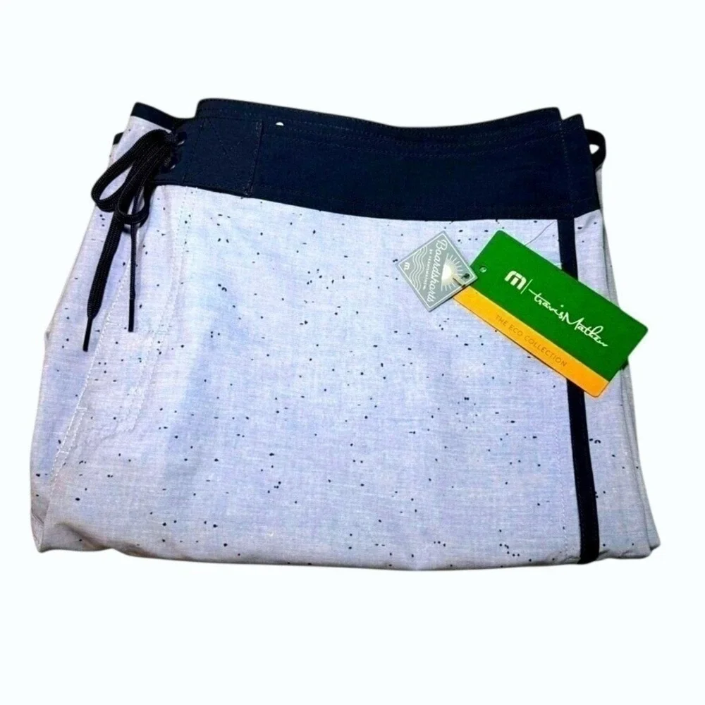 Travis‎ Mathew Mens Eco Collection Heather Bel Air Blue Yucatan Board Shorts 40